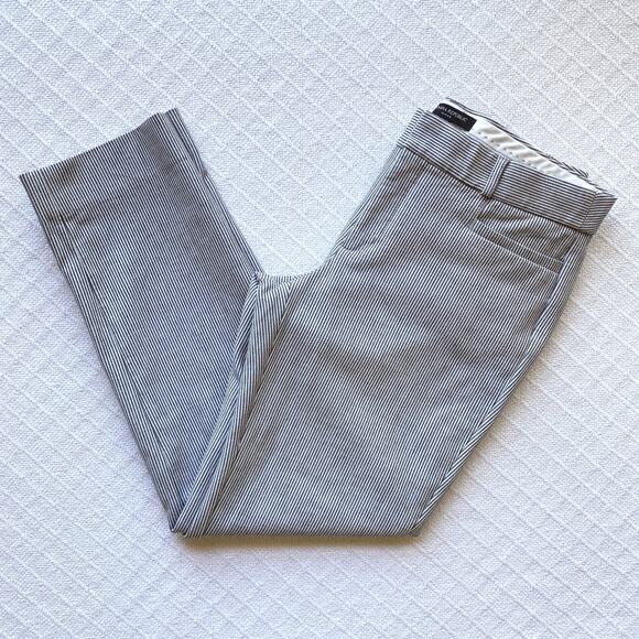 Banana Republic Pants - Banana Republic Sloan Trouser‎ Navy White Stripe Stretch Pants Nautical Casual 6